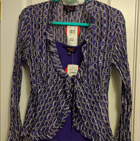 Clothing Co by Notations Tops - NWT - 2 piece Clothing Co. Crinkle Blouse